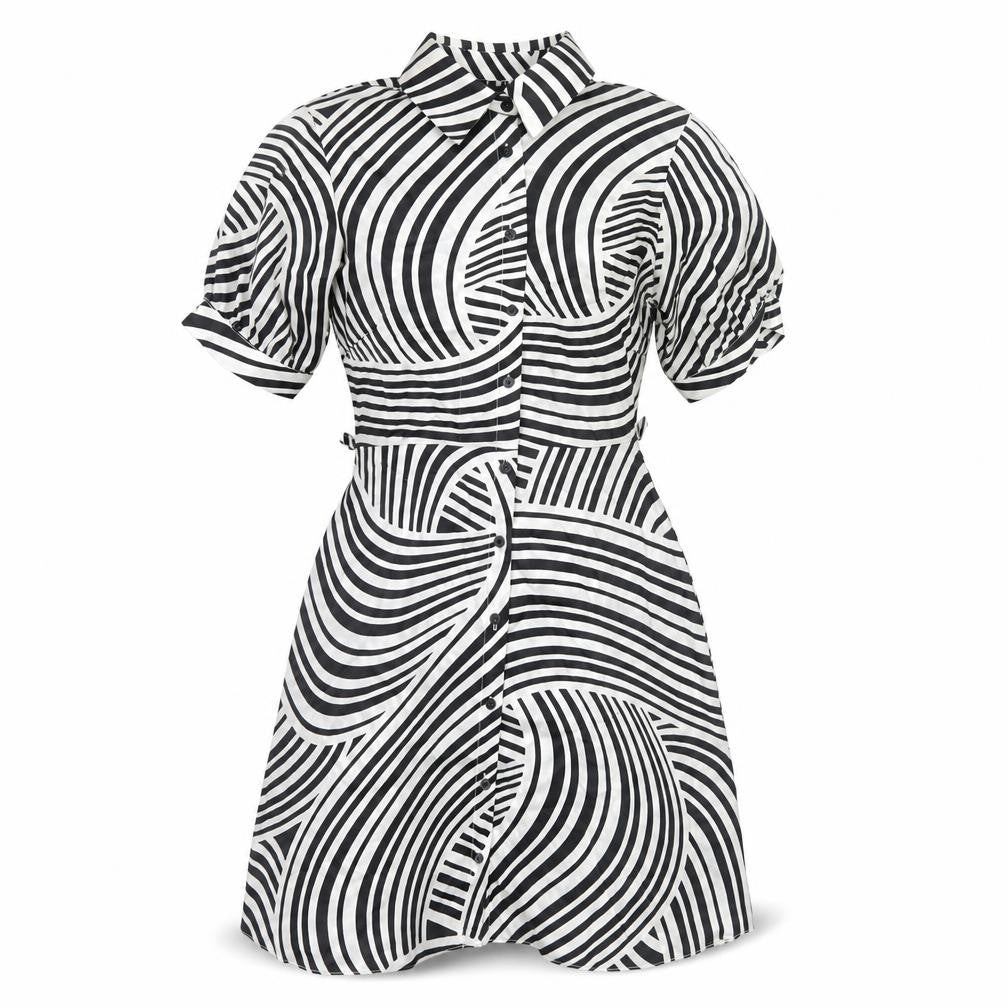New Look Women's Striped Shirt Dress 6 Multicoloured