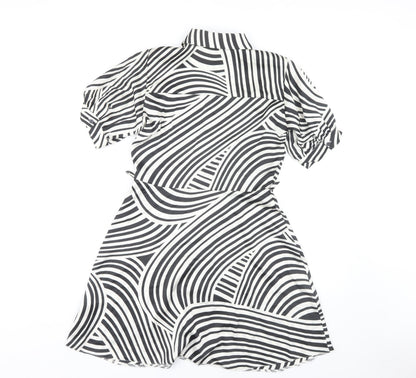 New Look Women's Striped Shirt Dress 6 Multicoloured