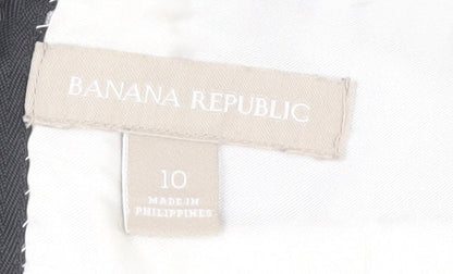 Banana Republic Women's Black Geometric Pencil Skirt Size 10