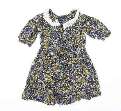 ASOS DESIGN Women's Multicoloured Floral Dress Size 10