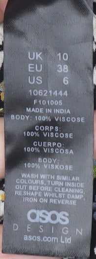 ASOS DESIGN Women's Multicoloured Floral Dress Size 10