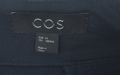 COS Women's Black A-Line Skirt, Size 6, Wool, Pockets