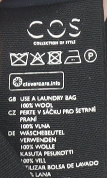 COS Women's Black A-Line Skirt, Size 6, Wool, Pockets