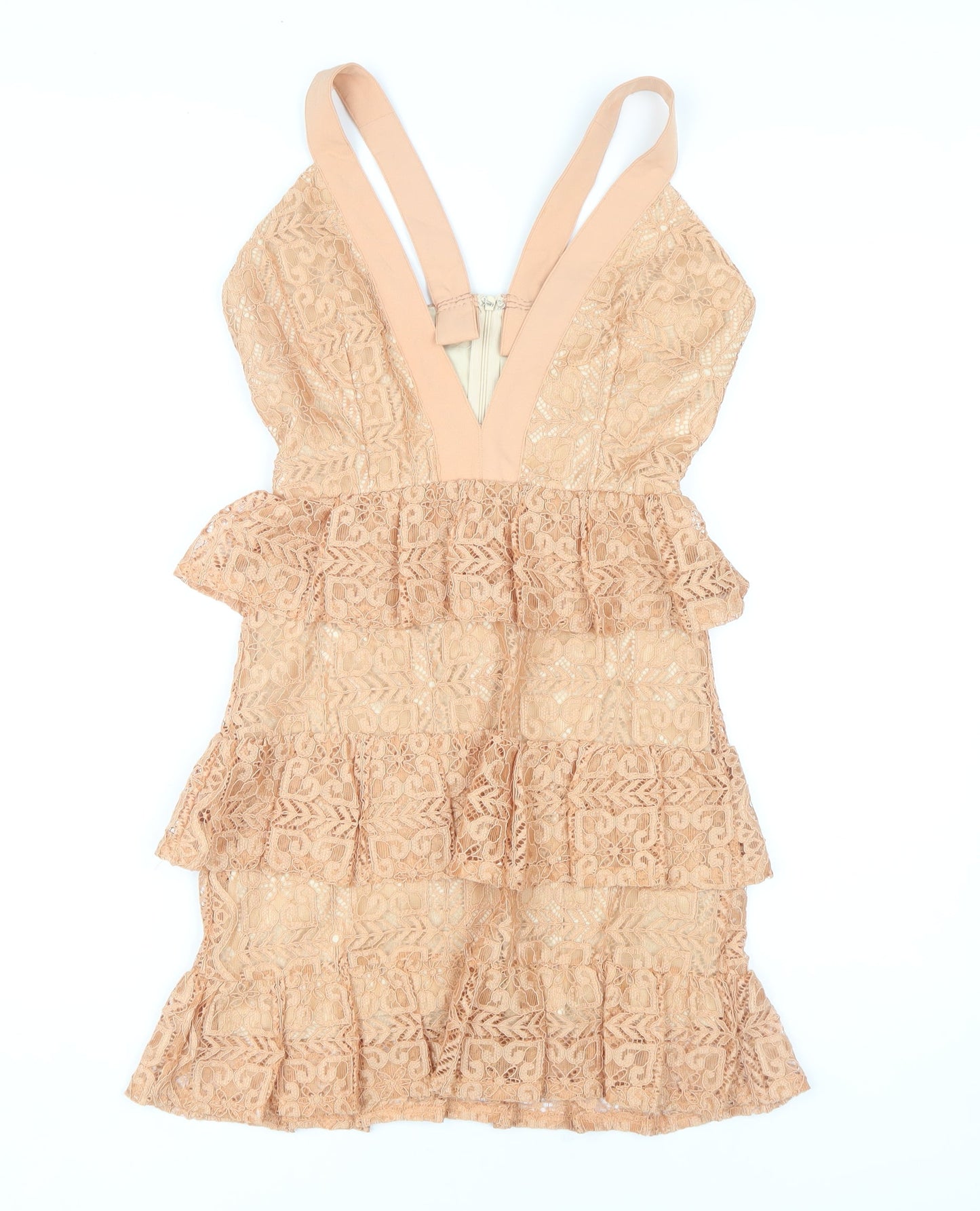 Missguided Beige Lace Bodycon Mini Dress for Women