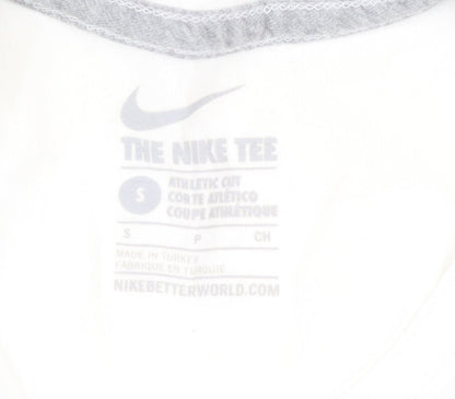 Nike Unisex White Athletic T-Shirt, Size S, Casual Sportswear