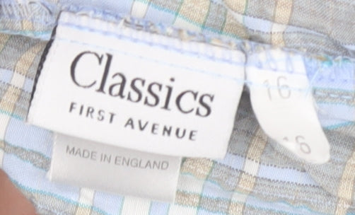 Classics First Avenue Women’s Blue Plaid Trousers Size 16