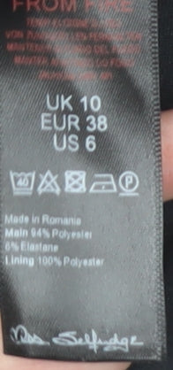 Miss Selfridge Black Women's A-Line Party Dress Size 10