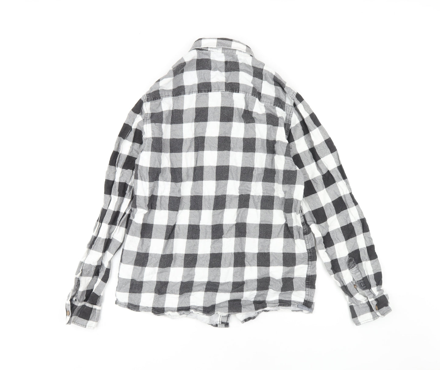 Brave Soul Men's Black Check Shirt Large