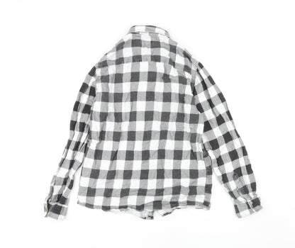 Brave Soul Men's Black Check Shirt Large