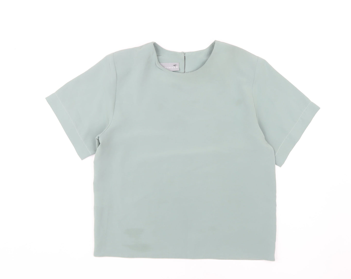 Womens UK Size 10 Principles Green Basic T-Shirt