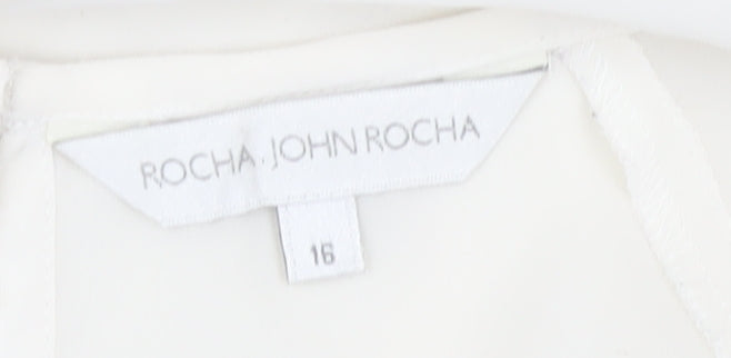 Womens UK Size 16 Rocha John Rocha White Basic