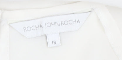 Womens UK Size 16 Rocha John Rocha White Basic