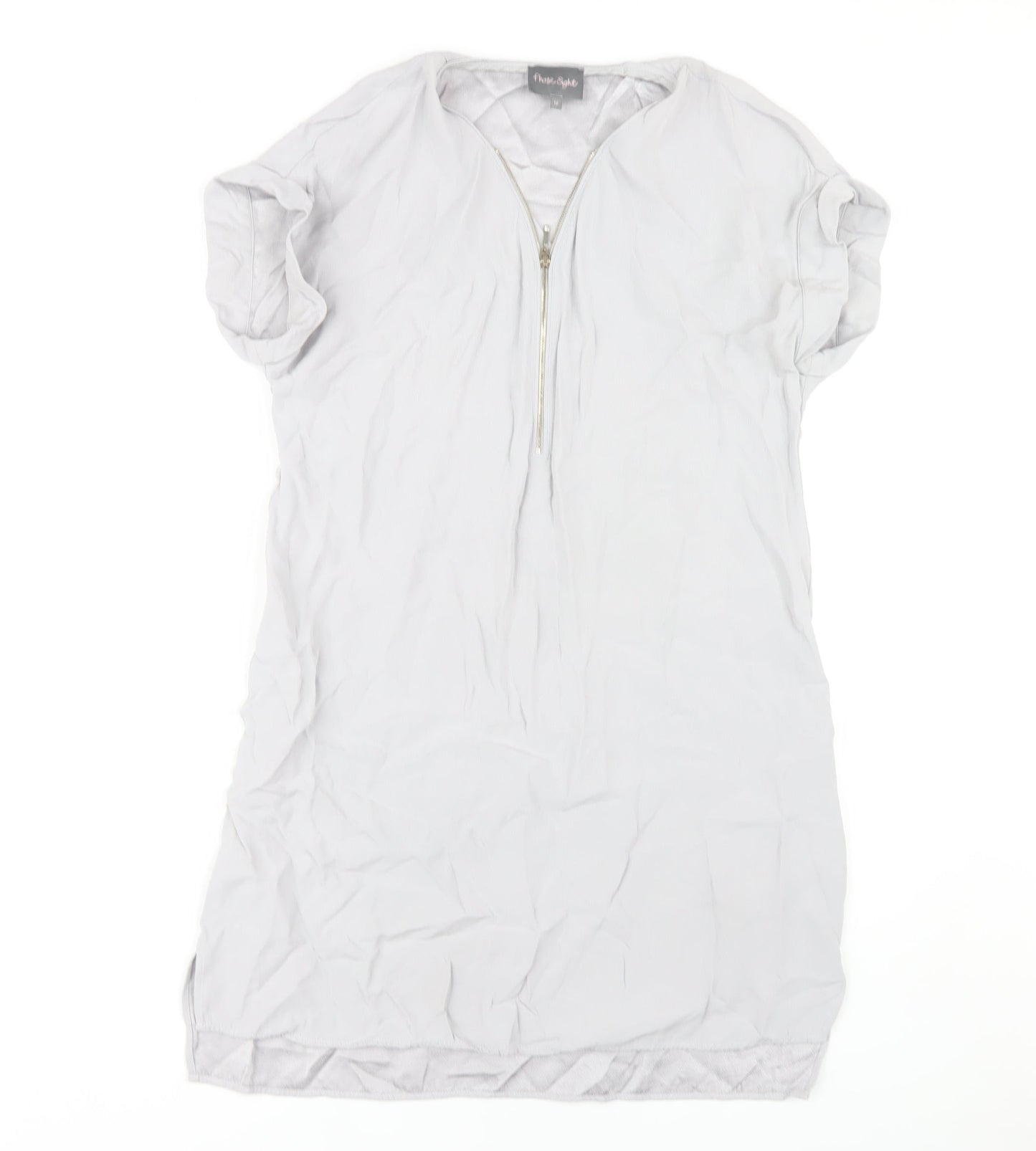 Phase Eight Women's Grey Dress Size 12 Short Sleeve