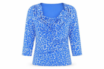 Womens UK Size 14 Jasper Conran Blue Jersey Blouse