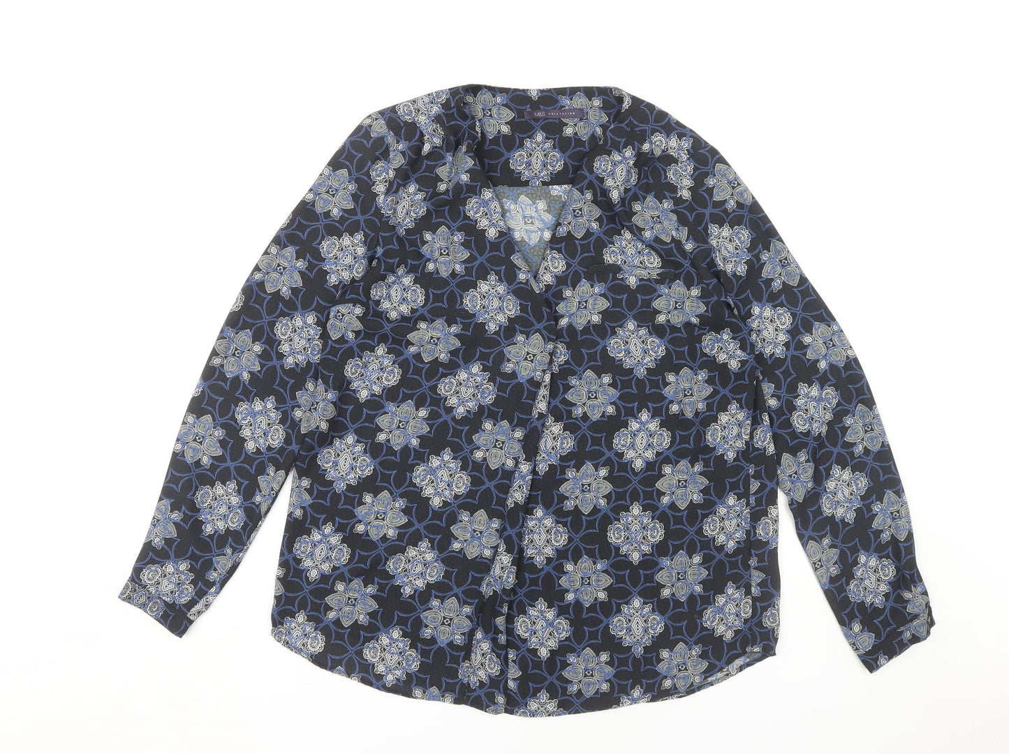 Womens UK Size 10 Marks and Spencer Blue  Blouse