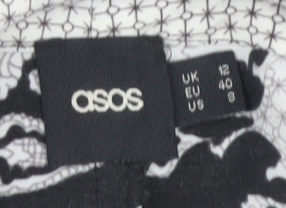 Womens UK Size 12 ASOS Regular Fit  Black Trousers