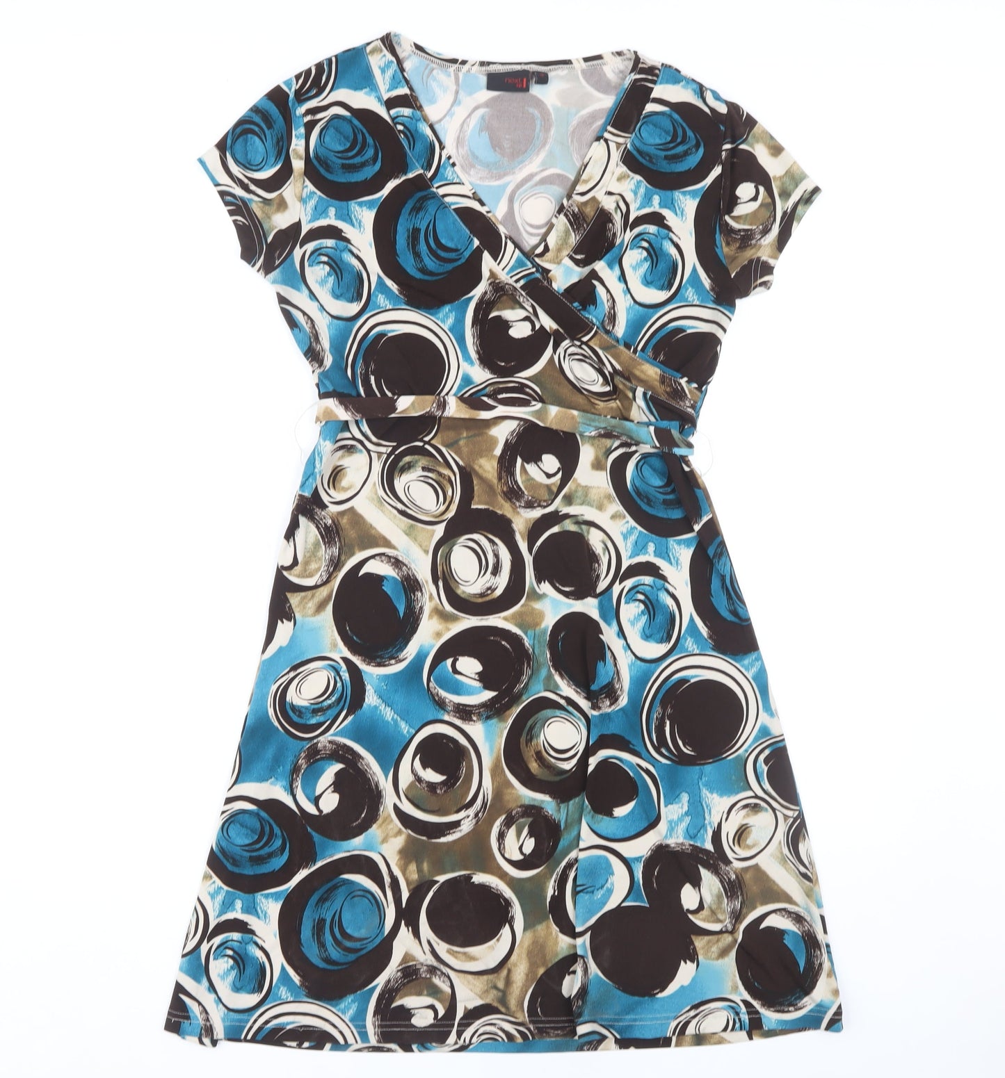 Next Women's Multicoloured Geometric V-Neck Dress 12