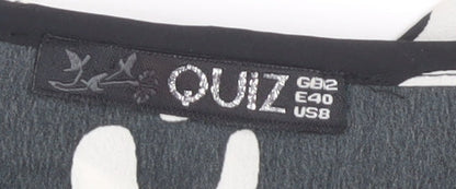 Quiz Women's Black Animal Print Wrap Dress Size 12