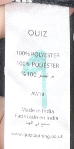 Quiz Women's Black Animal Print Wrap Dress Size 12