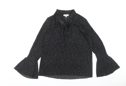 Womens UK Size 10 Warehouse Black  Blouse