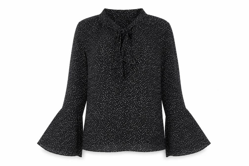 Womens UK Size 10 Warehouse Black  Blouse