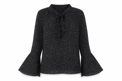 Womens UK Size 10 Warehouse Black  Blouse