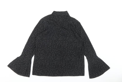 Womens UK Size 10 Warehouse Black  Blouse