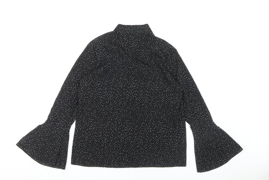 Womens UK Size 10 Warehouse Black  Blouse