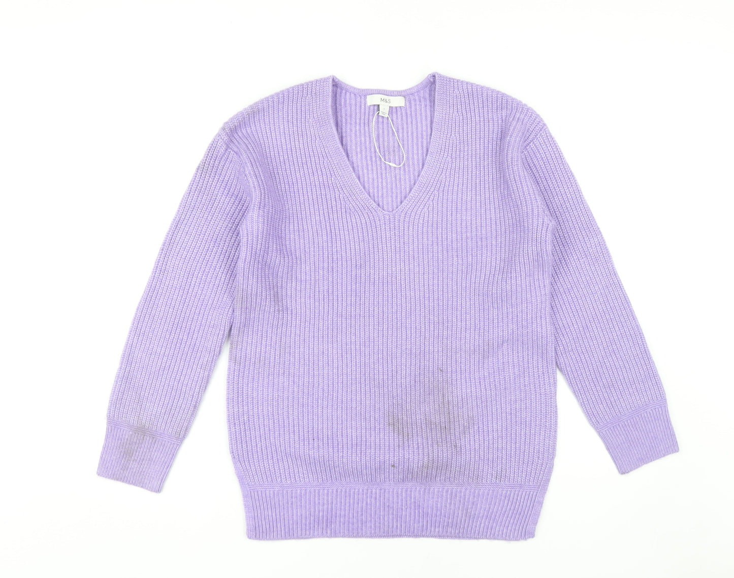 Womens UK Size S Marks and Spencer Purple Pullover Jumper