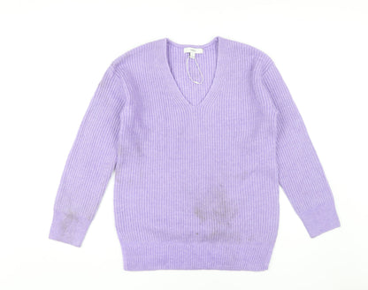 Womens UK Size S Marks and Spencer Purple Pullover Jumper