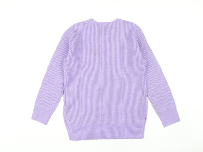 Womens UK Size S Marks and Spencer Purple Pullover Jumper