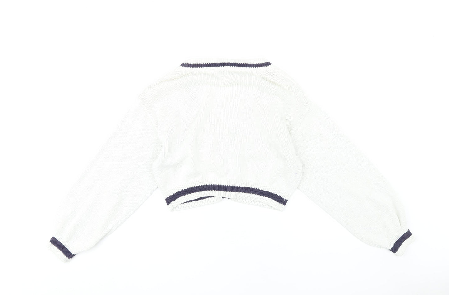 Womens UK Size S H&M White Cardigan Jumper