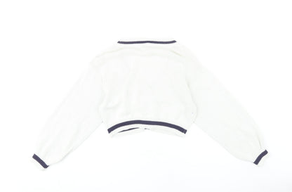 Womens UK Size S H&M White Cardigan Jumper