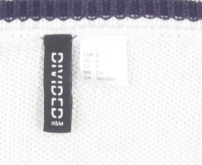 Womens UK Size S H&M White Cardigan Jumper