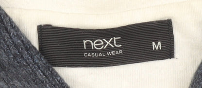 Next Men's Grey Wool Henley Jumper, Size M