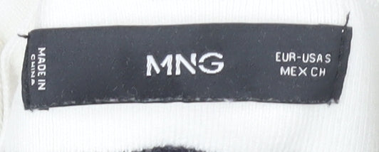 Womens UK Size S MNG White Pullover Jumper