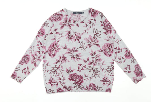 Womens UK Size M Isle Multicoloured Pullover Jumper