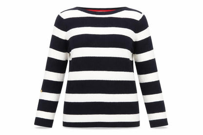 Maine Women's Black Striped Pullover Jumper Size 14