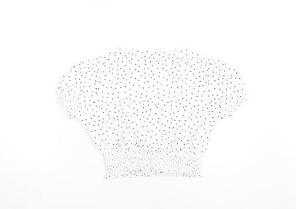 New Look Women’s Polka Dot Cropped Blouse - Size 12