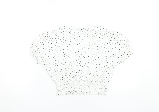 New Look Women’s Polka Dot Cropped Blouse - Size 12