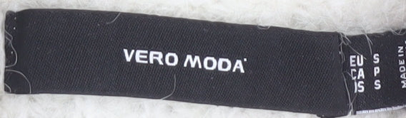 Womens UK Size XS VERO MODA Ivory Henley Jumper