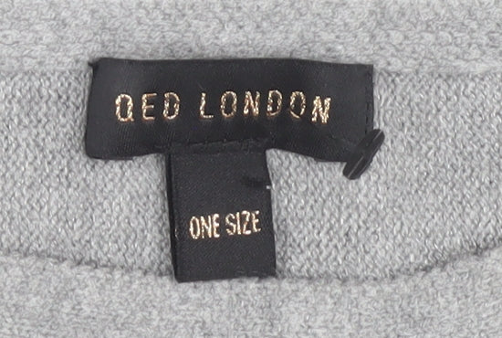Womens UK Size One Size QED London Grey  Jumper