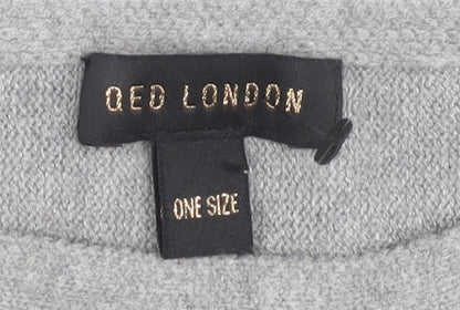 Womens UK Size One Size QED London Grey  Jumper