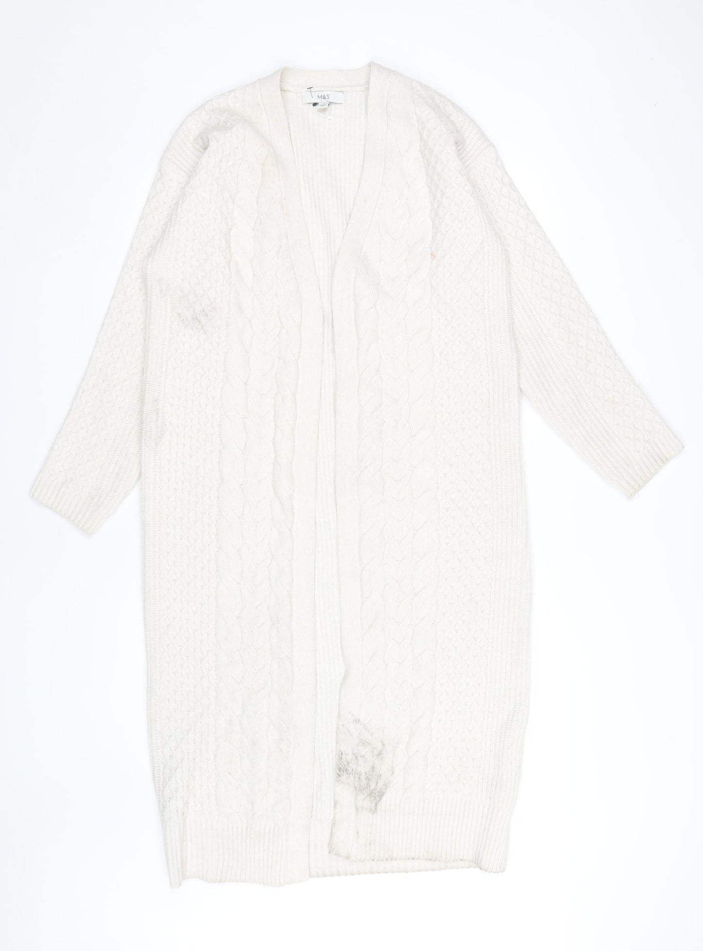 Womens UK Size S Marks and Spencer Ivory Cardigan Jumper