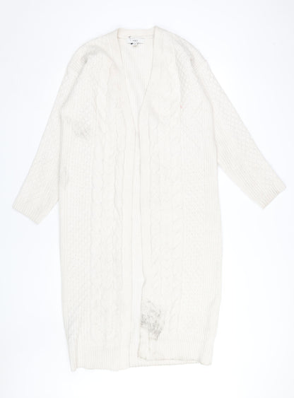 Womens UK Size S Marks and Spencer Ivory Cardigan Jumper