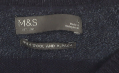 Marks and Spencer Men’s Blue Pullover Jumper L