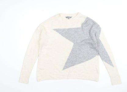Womens UK Size 8 Principles Ivory Pullover Jumper