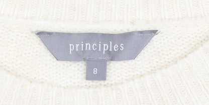Womens UK Size 8 Principles Ivory Pullover Jumper