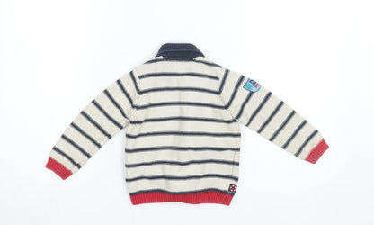 Sergent Major Boys Blue Striped Cardigan, 2 Years, Nautical Style