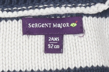 Sergent Major Boys Blue Striped Cardigan, 2 Years, Nautical Style